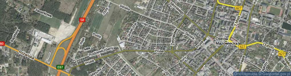 Zdjęcie satelitarne Klonowa ul.